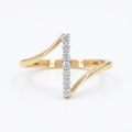 1/10ct TDW Lab grown Diamond Bypass Ring in 14k Yellow Gold