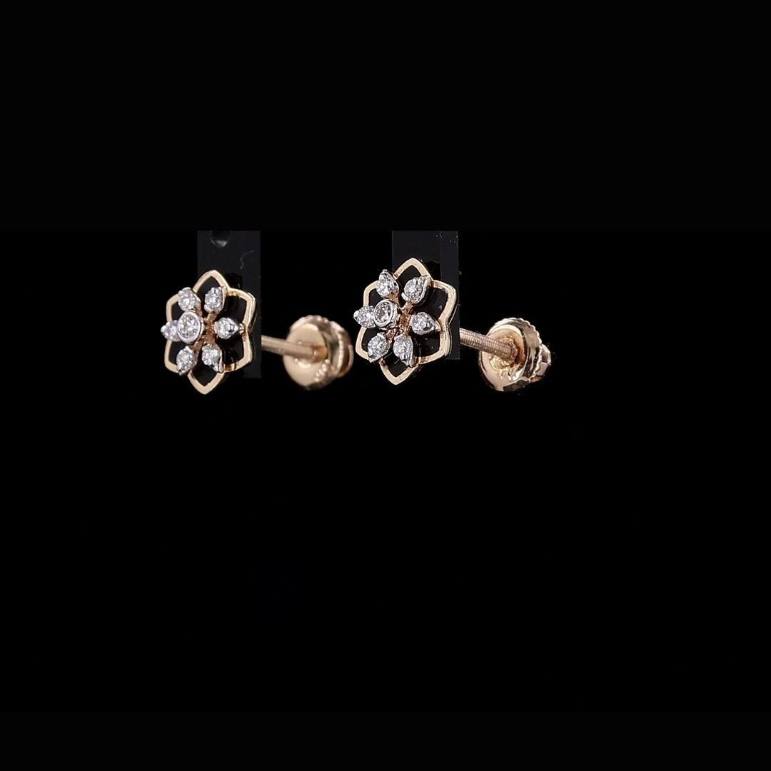 1/8ct TDW Lab grown Diamond Floral Stud Earrings