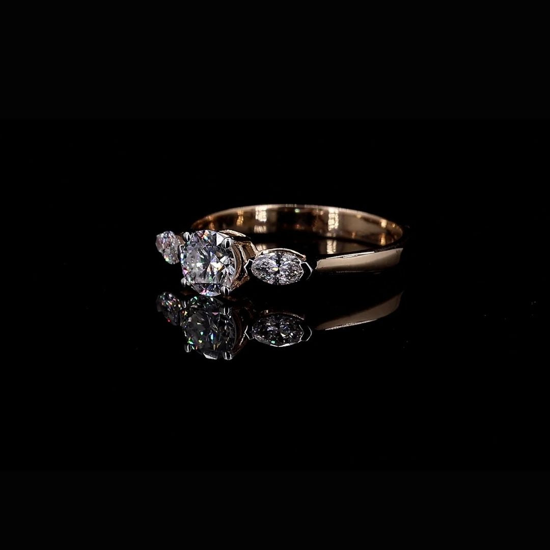 7/8ct TDW Lab grown Diamond Three-Stone Engagement Ring