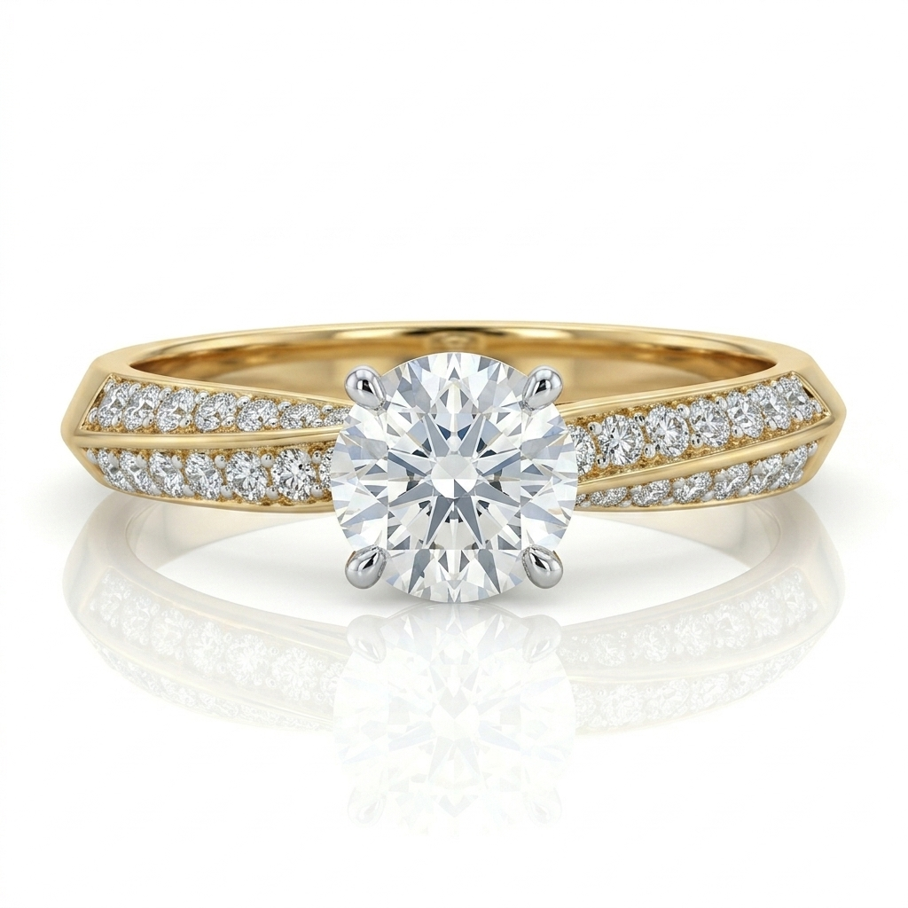 7/8ct TDW Lab grown Diamond Classic Engagement Ring