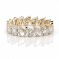 3ct TDW Pear Shape Lab grown Diamond Eternity Band