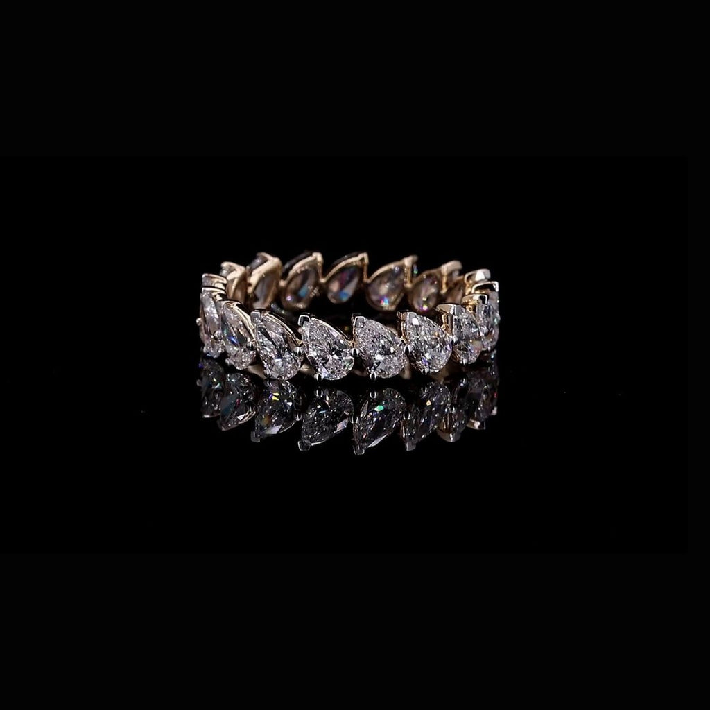 3ct TDW Pear Shape Lab grown Diamond Eternity Band