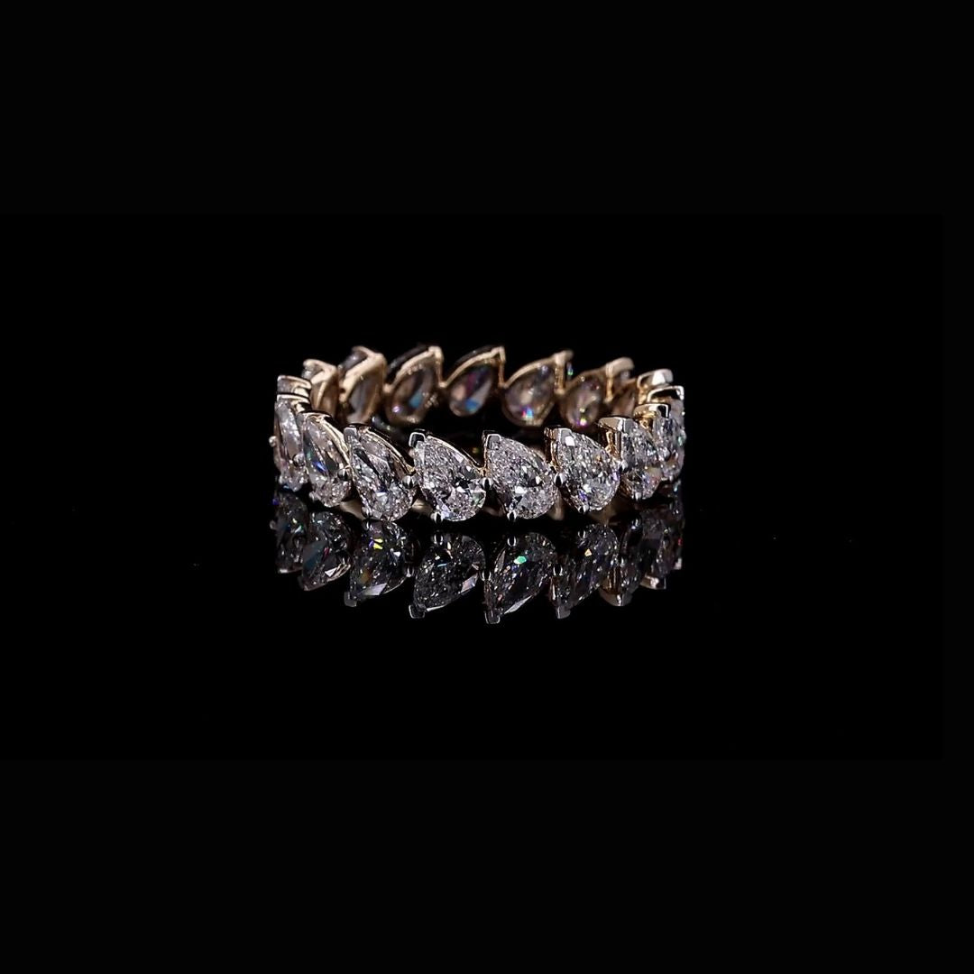 3ct TDW Pear Shape Lab grown Diamond Eternity Band