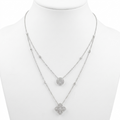1 3/4ct TDW Lab grown Diamond Layered Station Necklace in 14k White Gold