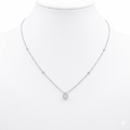 1/3ct TDW Lab grown Diamond Halo Station Chain Necklace  in 14k White Gold