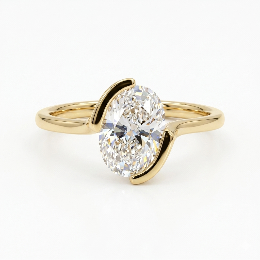 1 1/4ct TDW Lab grown Diamond Solitaire Engagement Ring