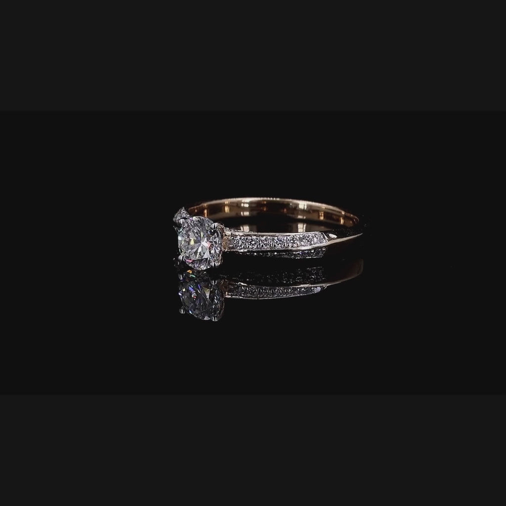 7/8ct TDW Lab grown Diamond Classic Engagement Ring