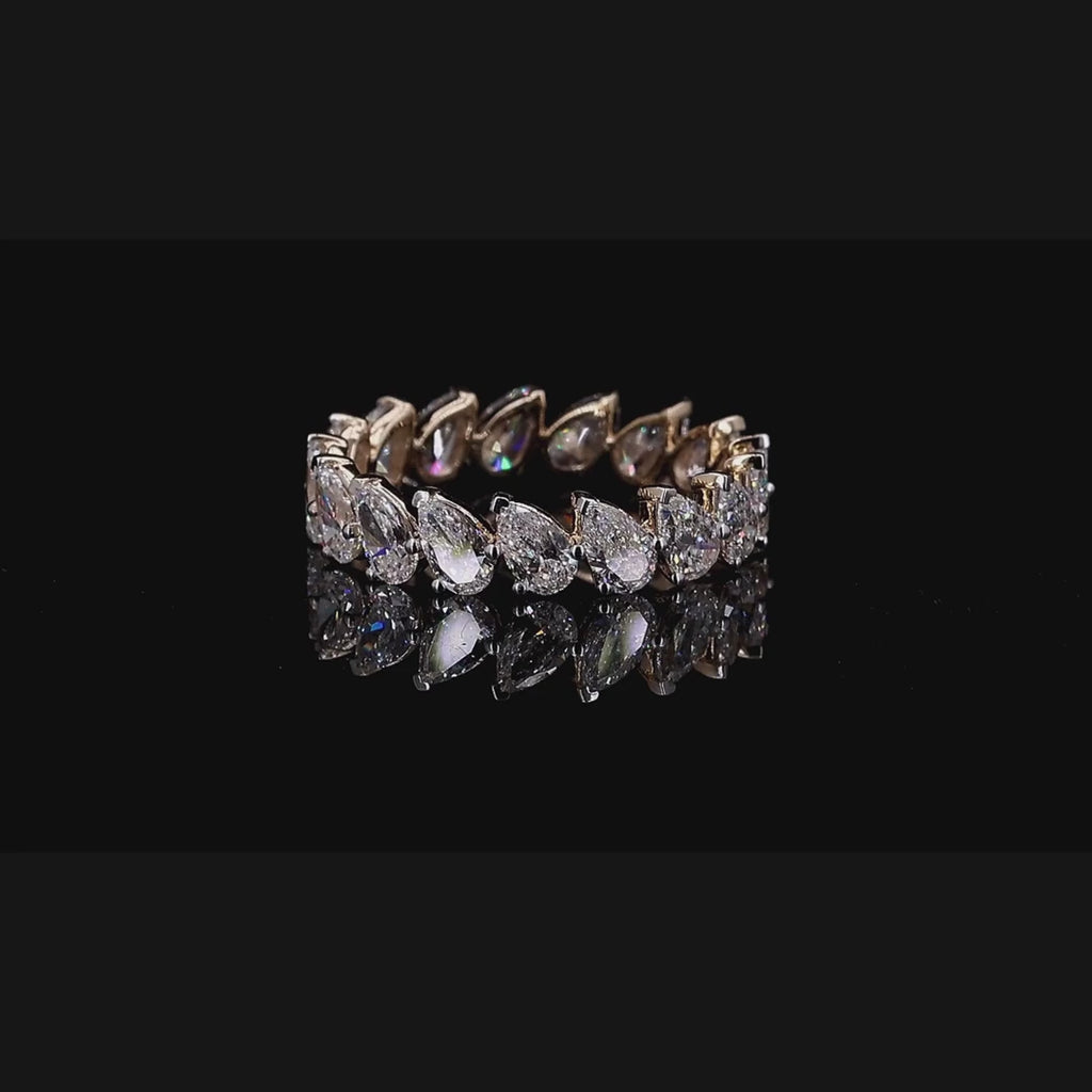 3ct TDW Pear Shape Lab grown Diamond Eternity Band
